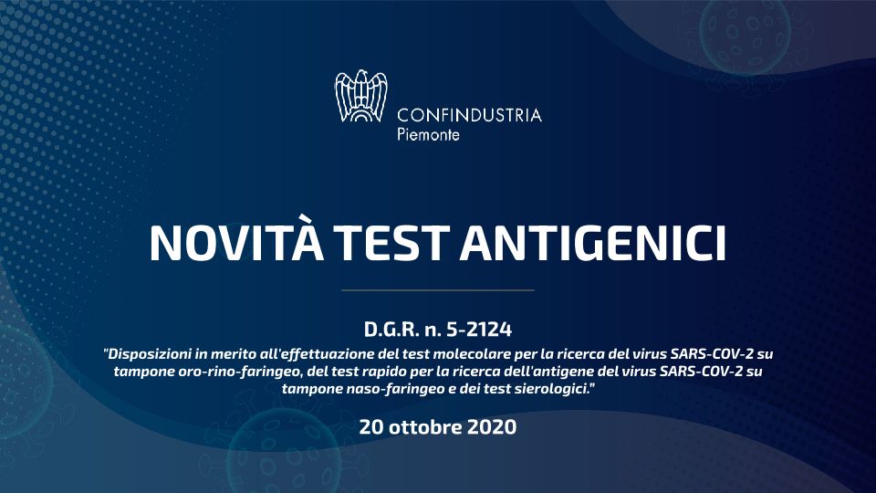 Novità test antigenici sintesi